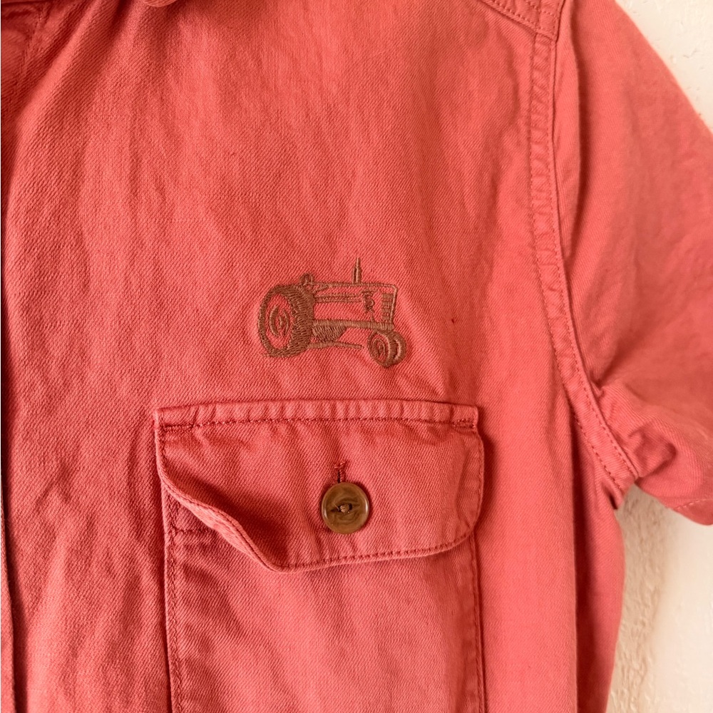 Outerknown Rust Red Orange Coverall Jumpsuit Shor… - image 6